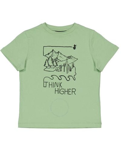Save The Duck Kids Mint Think Higher Printed T-shirt - Green