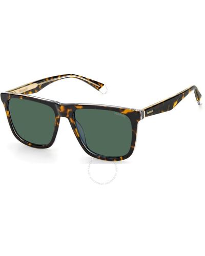 Polaroid Polarized Square Sunglasses Pld 2102/s/x 0krz/uc 55 - Green