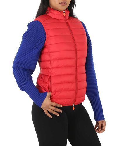 Save The Duck Puffer Gilet Vest - Red