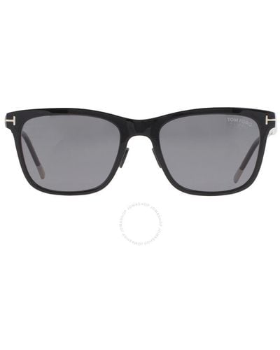 Tom Ford Polarized Smoke Square Sunglasses Ft0955-d 01d 57 - Grey