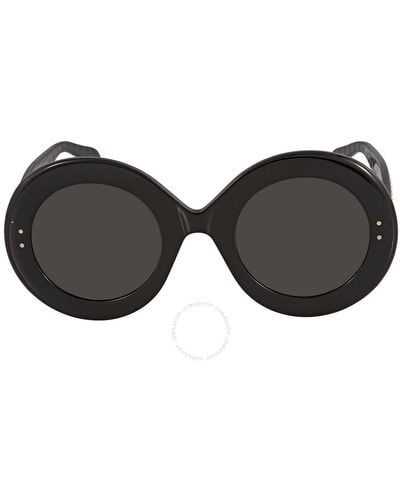 Alaïa Azzedine Gray Round Sunglasses -001 50 - Black