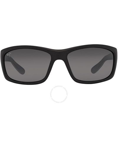 Maui Jim Kanaio Coast Neutral Gray Rectangular Sunglasses 766-02md 61 - Black