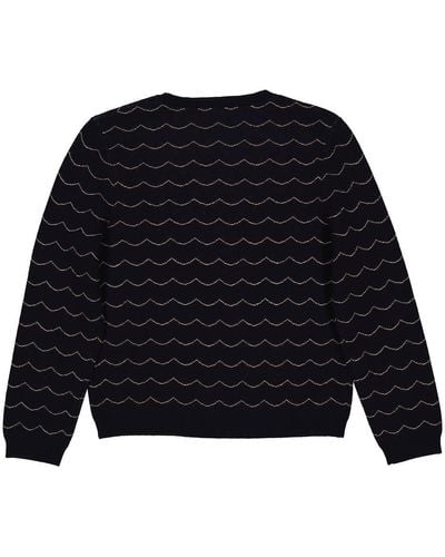 Chloé Girls Wave-print Sweatshirt - Black