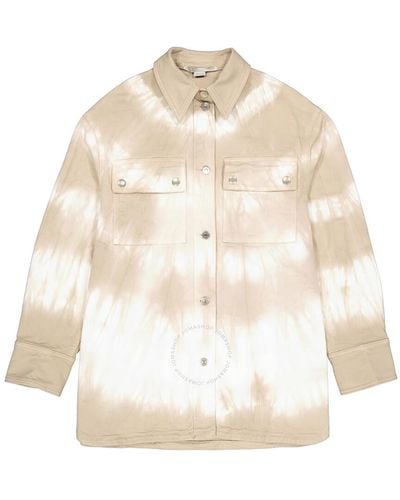Stella McCartney Safari Oversized Tie-dye Denim Jacket - Natural