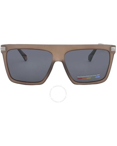 Polaroid Polarized Gray Browline Sunglasses Pld 6179/s 0yz4/m9 58