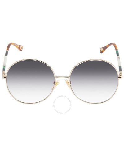 Chloé Blue Round Sunglasses - Multicolor