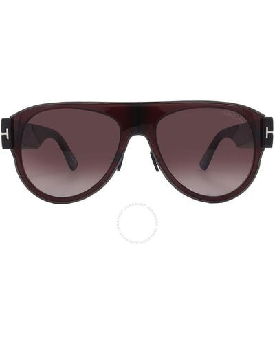 Tom Ford Lyle Red Pilot Sunglasses Ft1074 48t 58 - Purple