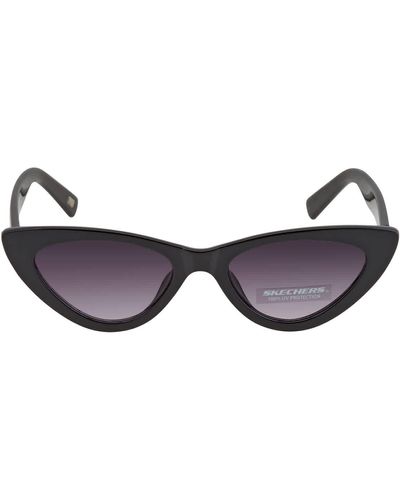 Skechers Smoke Gradient Cat Eye Sunglasses Se6071 01b 51 - Black