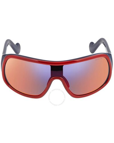 Moncler Multicolour Shield Sunglasses Ml0048 68c 00 - Red