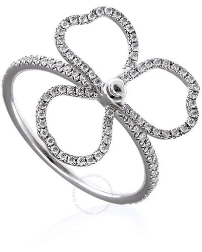 Tiffany & Co. & Co. Paper Flowers Diamond Open Flower Ring - Metallic