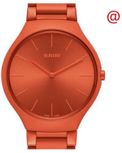 Rado True Thinline Quartz Dial Watch - Red