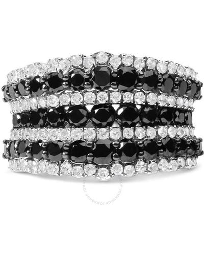 Haus of Brilliance .925 Sterling Silver 1 3/4 Cttw Treated Black