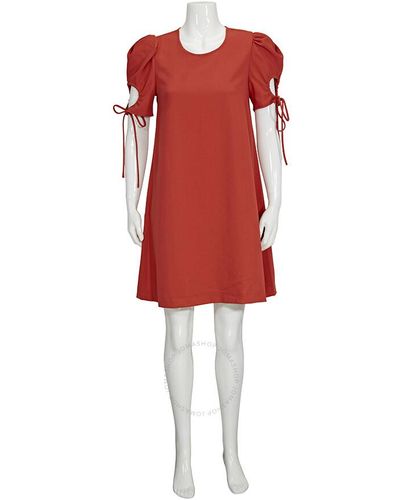 See By Chloé Puff Sleeve Dress - Red