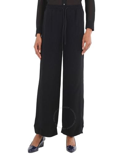 Burberry High-waisted Wide-leg Trousers - Black