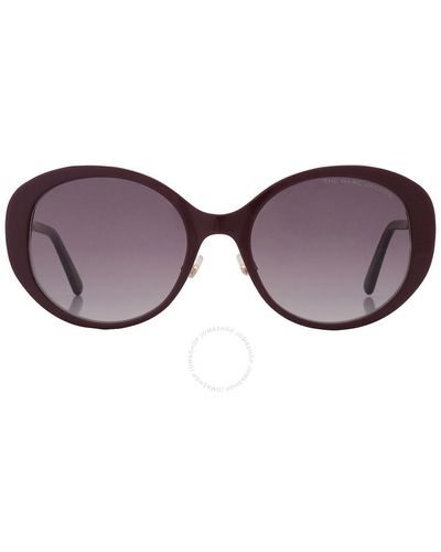 Marc Jacobs Gray Shaded Oval Sunglasses Marc 627/g/s 0lhf/9o 54 - Brown
