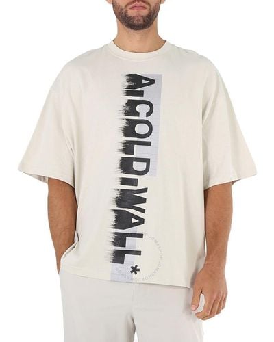 A_COLD_WALL* Bone Large Logo Cotton T-shirt - White