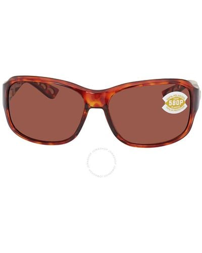 Costa Del Mar Cta Del Mar Inlet Copper Polarized Polycarbonate Sunglasses - Brown