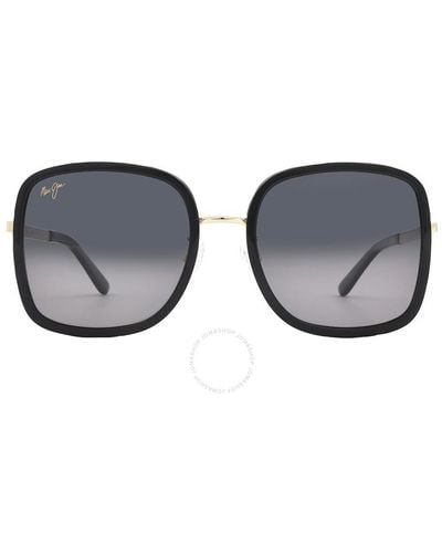Maui Jim Pua Neutral Gray Square Sunglasses Gs865-02 55