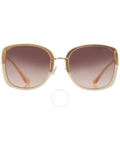 COACH Pink Gradient Square Sunglasses Hc7157d 5736u8 58 - Brown