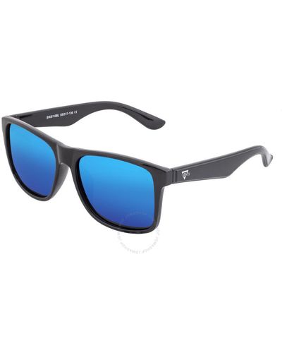 Sixty One Solaro Mirror Coating Square Sunglasses Sixs110bl - Blue