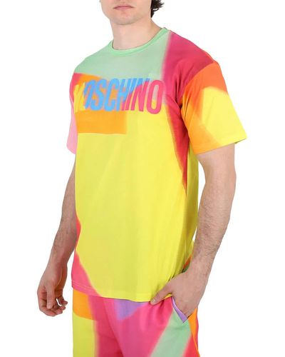 Moschino Colorblock Oversized Logo T-shirt - Yellow