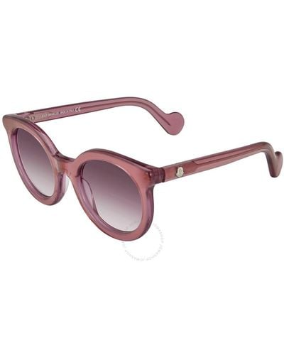 Moncler Mirrored Purple Gradient Round Sunglasses Ml0015 75z 51 24 140 - Multicolor