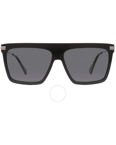 Polaroid Core Polarized Grey Browline Sunglasses Pld 6179/s 0807/m9 58 - Black