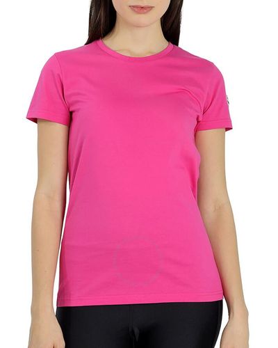 Moncler Pastel Logo Patch Short-sleeve T-shirt - Pink