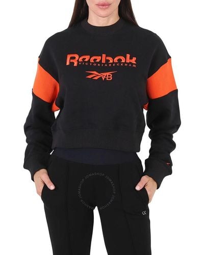 Reebok Colorblock Graphic Logo Sweatshirt - Black