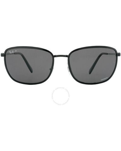 Ray-Ban Polarized Grey Square Sunglasses Rb3705 002/k8 60