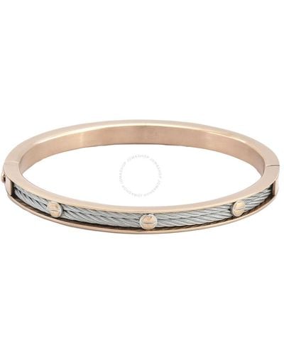 Charriol Forever Eternity Pvd Steel Cable Bangle - Brown