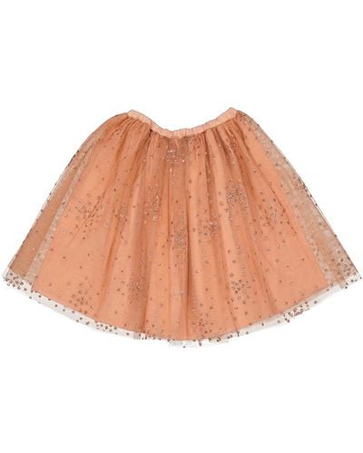 Bonton Girls Tulle Tutu Glitter Stars Skirt - Pink