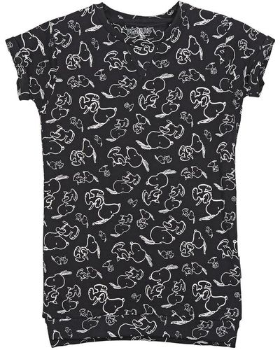 ELEVEN PARIS Little Girls Sweatshirt Snoopy Dress - Black