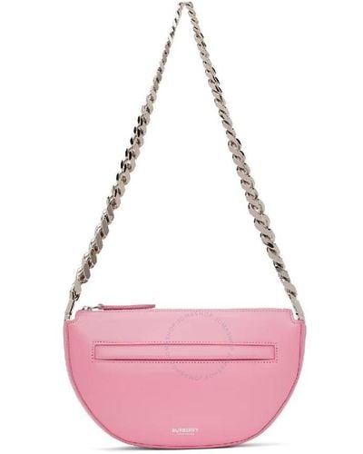 Burberry Mini Olympia Leather Shoulder Bag - Pink