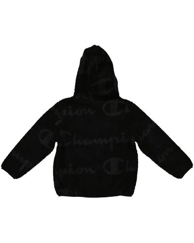 Champion Boys Micro Fleece Logo Hoodie - Black