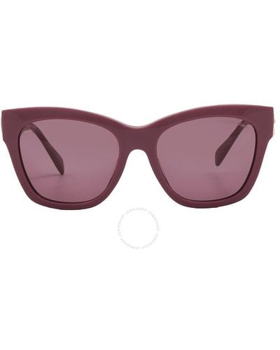Michael Kors Empire Dusty Rose Solid Butterfly Sunglasses Mk2182u 32566g 55 - Purple