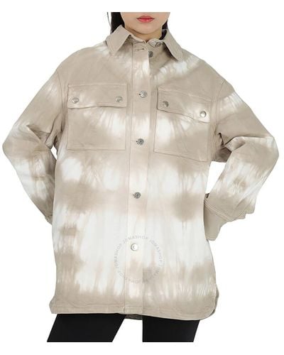 Stella McCartney Safari Oversized Tie-dye Denim Jacket - Natural