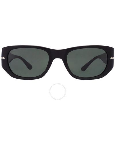 Persol Greeb Rectangular Sunglasses Po3307s 95/31 55 - Black