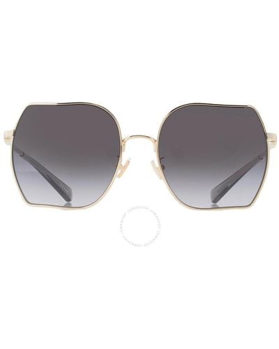 COACH Gradient Irregular Sunglasses Hc7142 90058g 58 - Gray