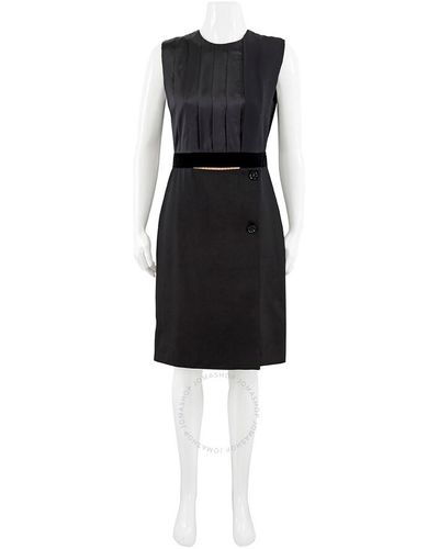 Burberry Panel Detail Shift Dress - Black
