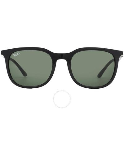 Ray-Ban Green Rectangular Sunglasses Rb4386 601/31 54