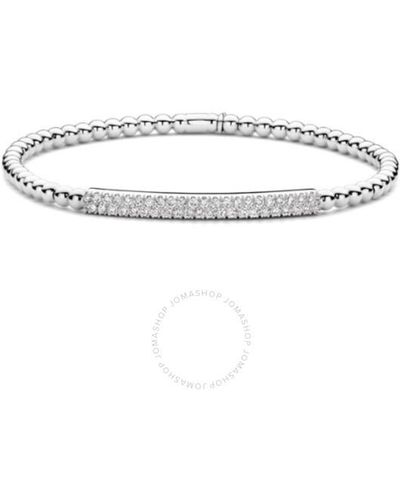 Hulchi Belluni 21348-ww 18k Wg Bracelet Pave Bar Diamonds 0.41 Cttw - White