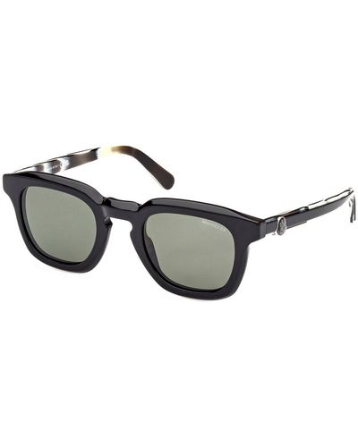 Moncler Gradd Polarized Green Square Sunglasses - Black