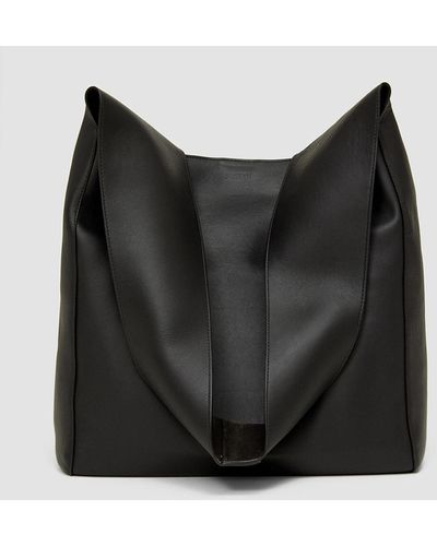 JOSEPH Leather Slouch Bag - Black