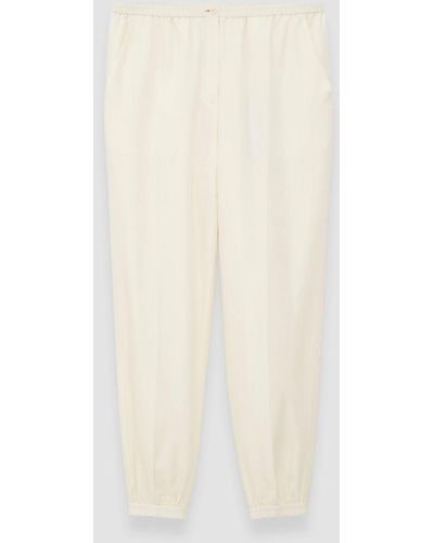 JOSEPH Soft Cotton Silk Taio Trousers - White