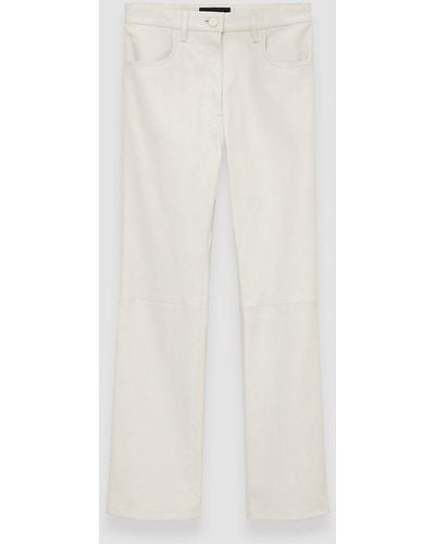 JOSEPH Pantalon Duke en cuir stretch - Blanc
