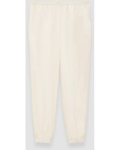 JOSEPH Soft Cotton Silk Taio Trousers - White