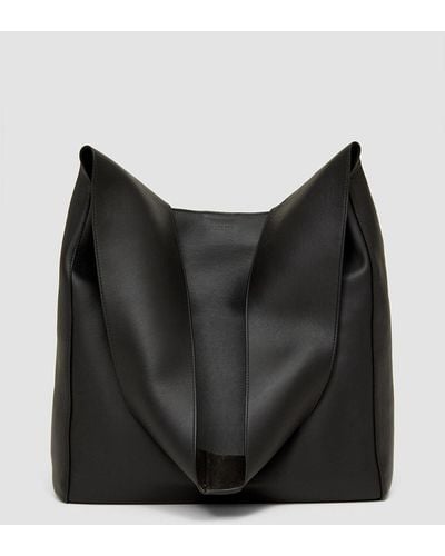 JOSEPH Leather Slouch Bag - Black