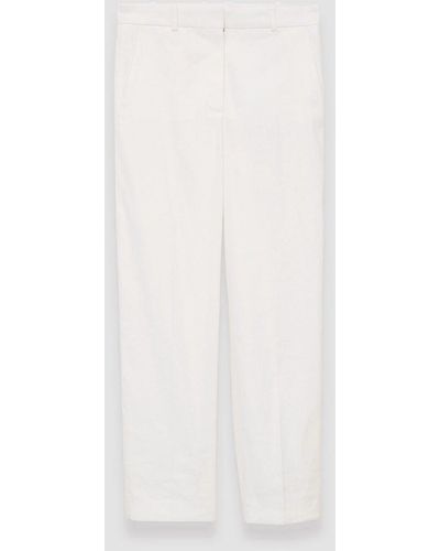 JOSEPH Pantalon Trina en coton et lin - Blanc