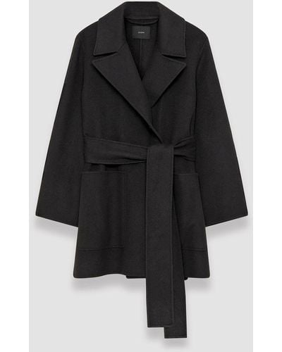 JOSEPH Double Face Cashmere Clemence Coat - Black